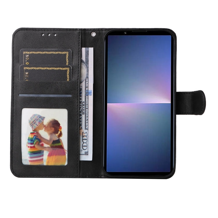 For Sony Xperia 5 V Classic Calf Texture Flip Leather Phone Case