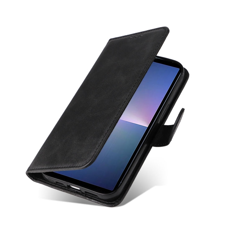 For Sony Xperia 5 V Classic Calf Texture Flip Leather Phone Case