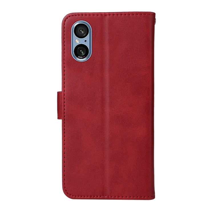 For Sony Xperia 5 V Classic Calf Texture Flip Leather Phone Case
