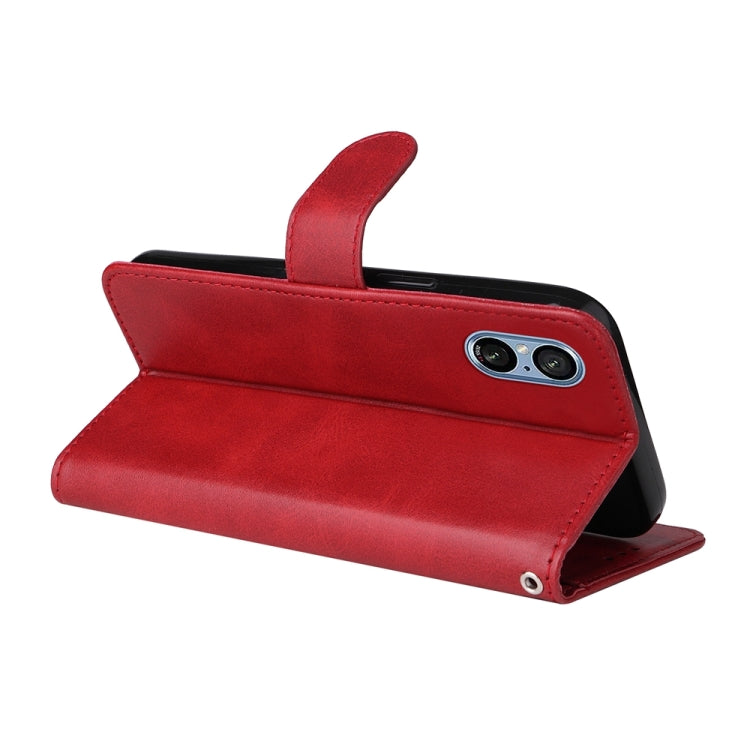 For Sony Xperia 5 V Classic Calf Texture Flip Leather Phone Case