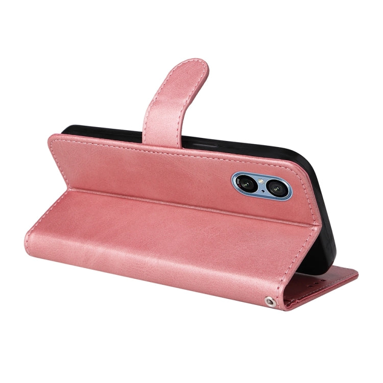 For Sony Xperia 5 V Classic Calf Texture Flip Leather Phone Case