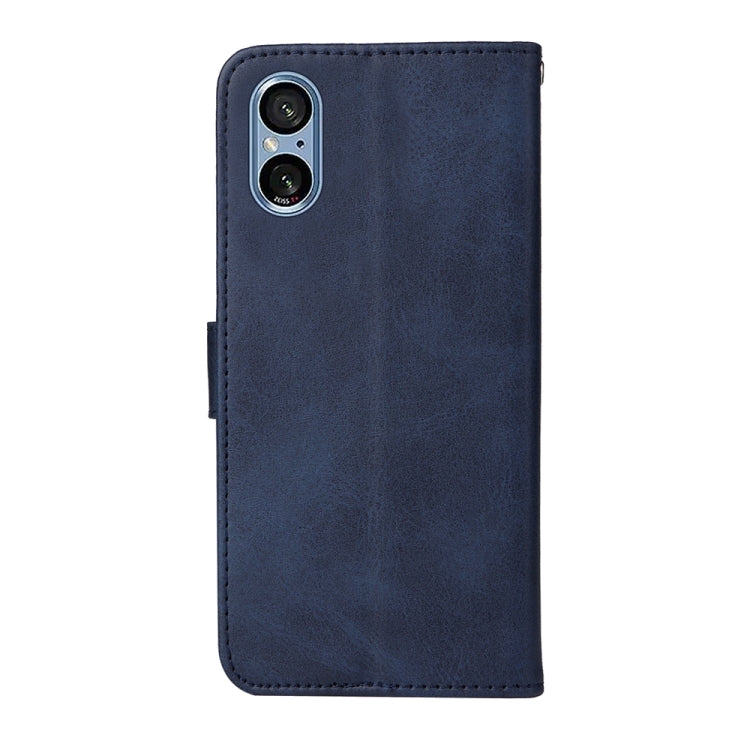 For Sony Xperia 5 V Classic Calf Texture Flip Leather Phone Case