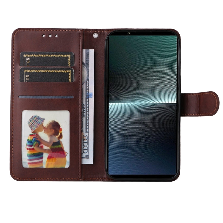 For Sony Xperia 1 V Classic Calf Texture Flip Leather Phone Case