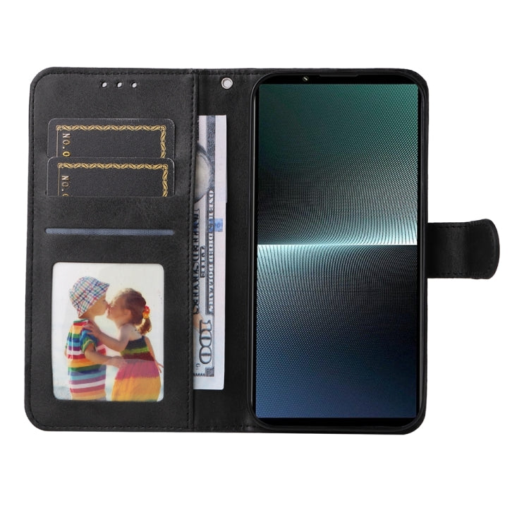 For Sony Xperia 1 V Classic Calf Texture Flip Leather Phone Case
