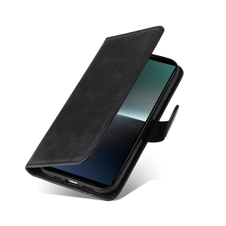 For Sony Xperia 1 V Classic Calf Texture Flip Leather Phone Case