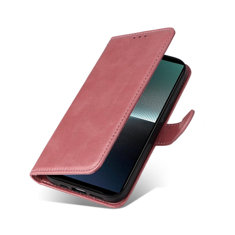 For Sony Xperia 1 V Classic Calf Texture Flip Leather Phone Case