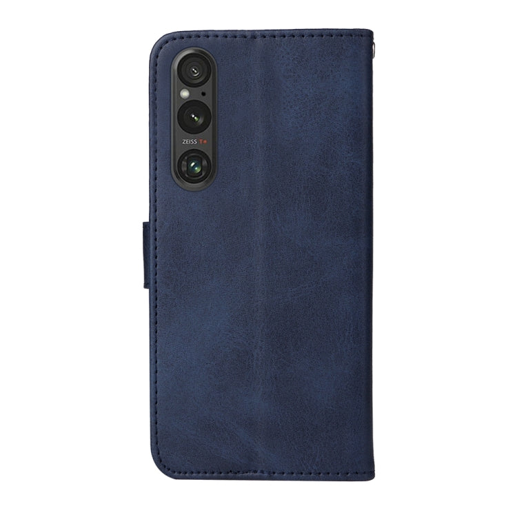 For Sony Xperia 1 V Classic Calf Texture Flip Leather Phone Case