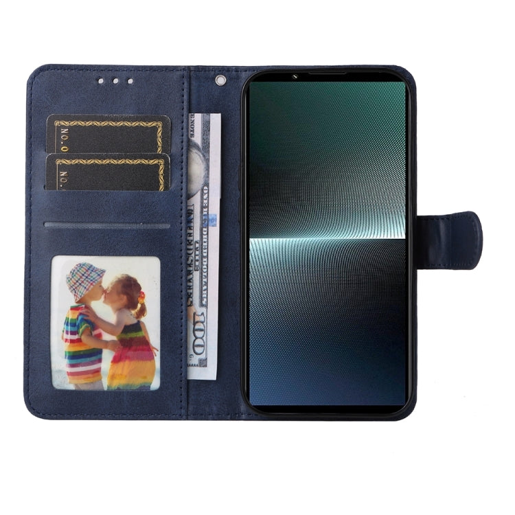 For Sony Xperia 1 V Classic Calf Texture Flip Leather Phone Case