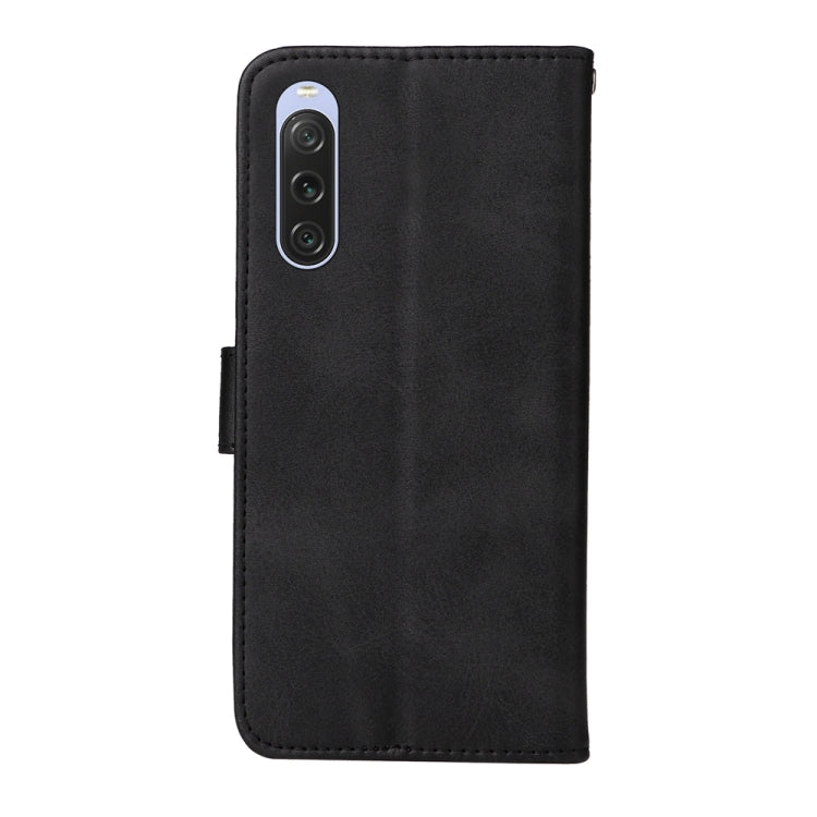 For Sony Xperia 10 V Classic Calf Texture Flip Leather Phone Case