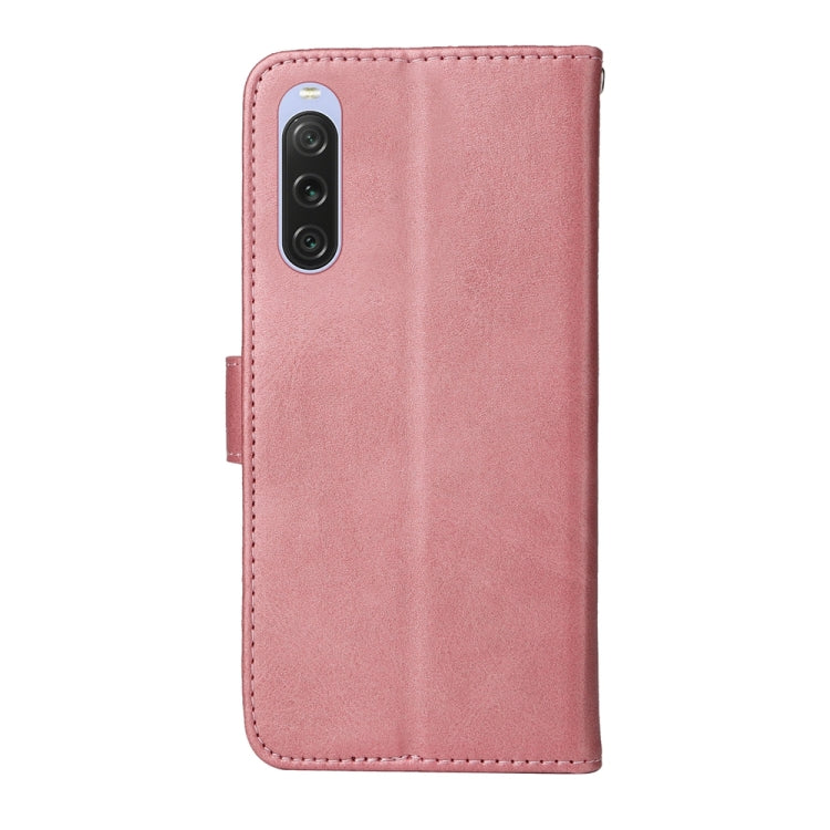For Sony Xperia 10 V Classic Calf Texture Flip Leather Phone Case