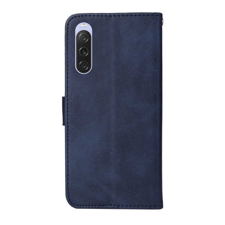 For Sony Xperia 10 V Classic Calf Texture Flip Leather Phone Case
