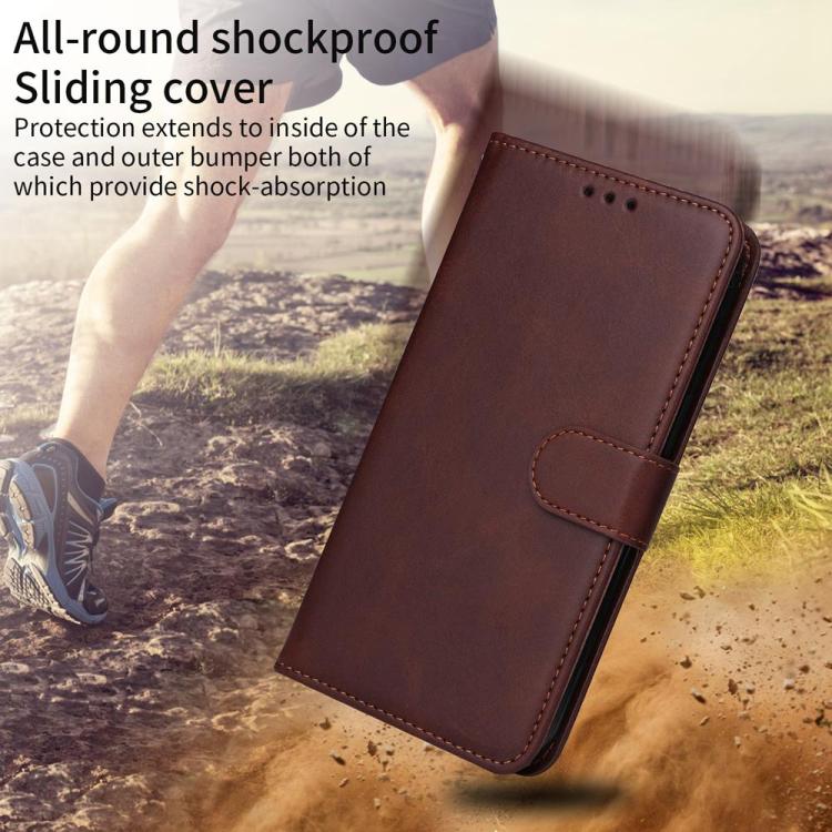 For Sony Xperia 10 VII Classic Calf Texture Flip Leather Phone Case