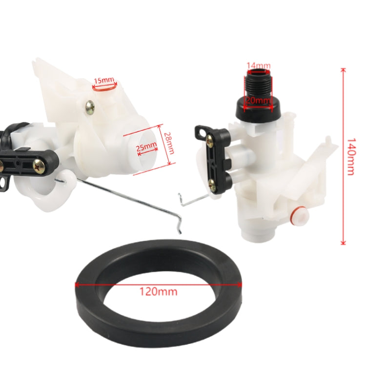 RV Toilet Water Valve Module Assembly 31705 - White + Black