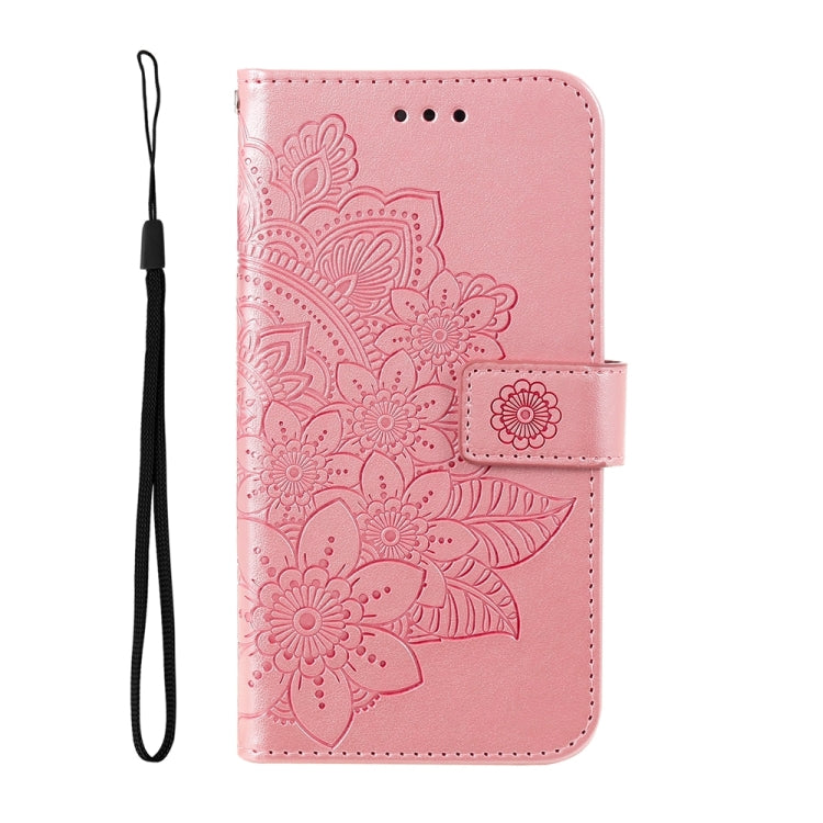 For Sony Xperia 1 V Seven-petal Flowers Embossing Leather Phone Case