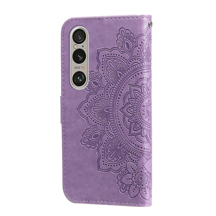 For Sony Xperia 1 VI Seven-petal Flowers Embossing Leather Phone Case