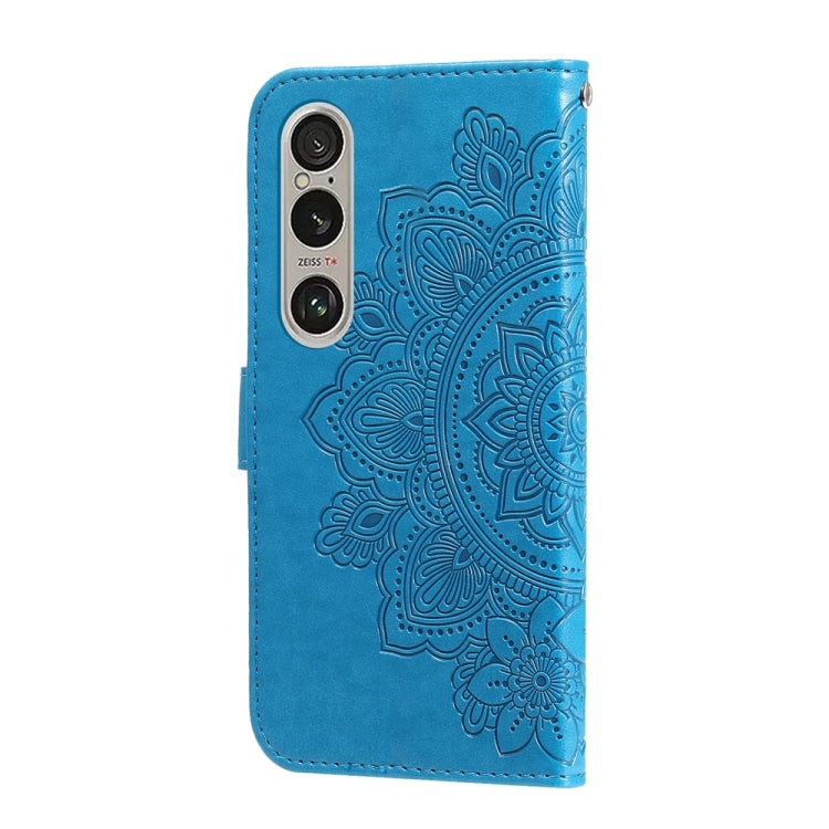 For Sony Xperia 1 VI Seven-petal Flowers Embossing Leather Phone Case