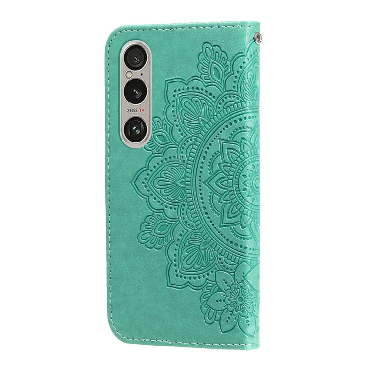 For Sony Xperia 1 VI Seven-petal Flowers Embossing Leather Phone Case