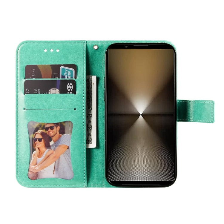 For Sony Xperia 1 VI Seven-petal Flowers Embossing Leather Phone Case