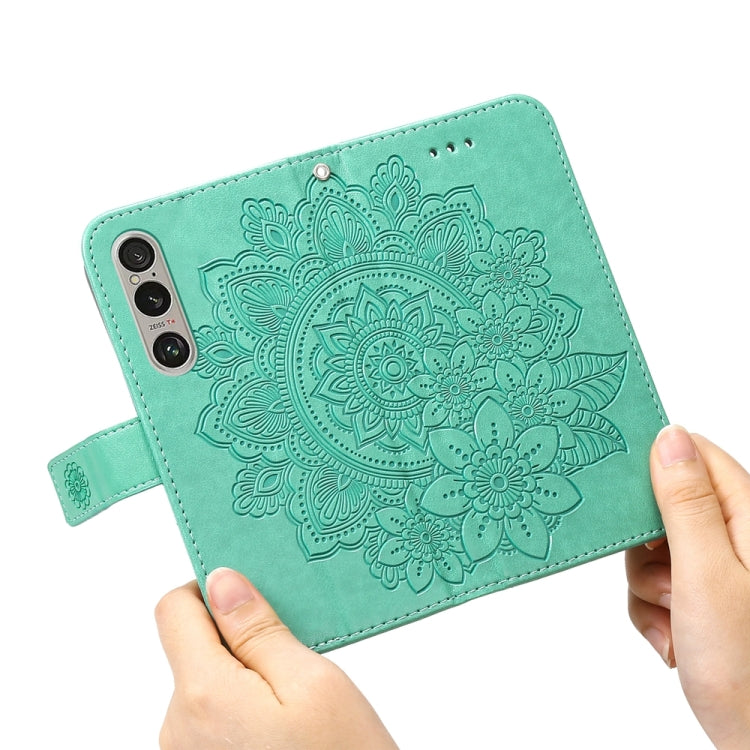 For Sony Xperia 1 VI Seven-petal Flowers Embossing Leather Phone Case