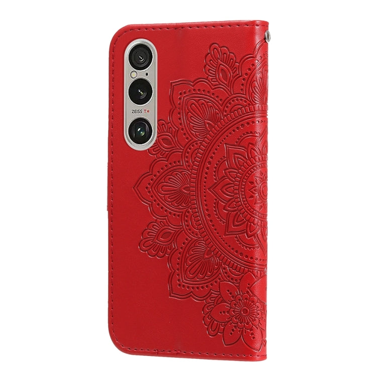 For Sony Xperia 1 VI Seven-petal Flowers Embossing Leather Phone Case