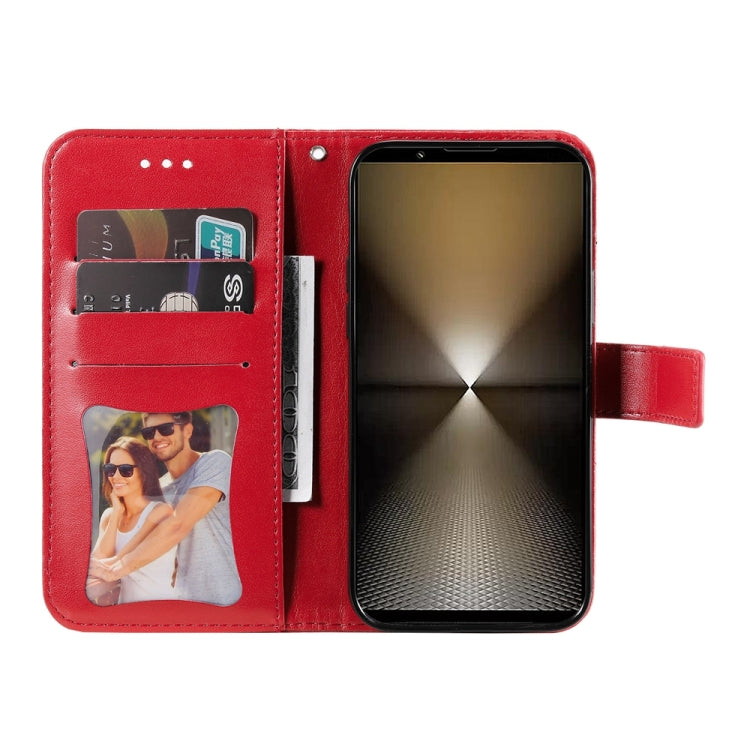 For Sony Xperia 1 VI Seven-petal Flowers Embossing Leather Phone Case
