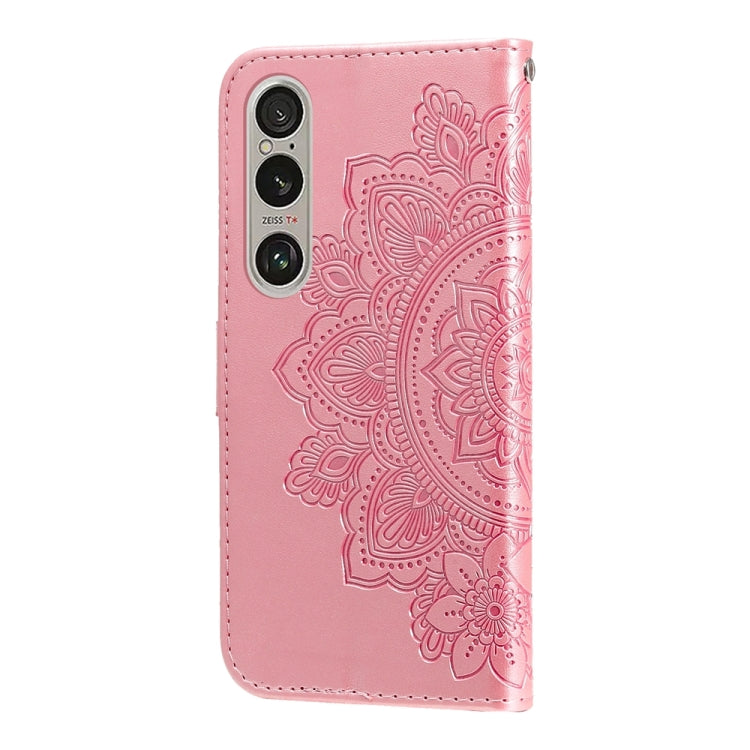 For Sony Xperia 1 VI Seven-petal Flowers Embossing Leather Phone Case