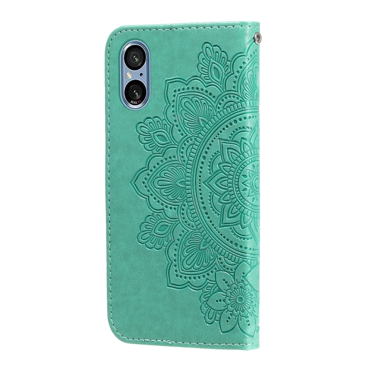 For Sony Xperia 5 V Seven-petal Flowers Embossing Leather Phone Case
