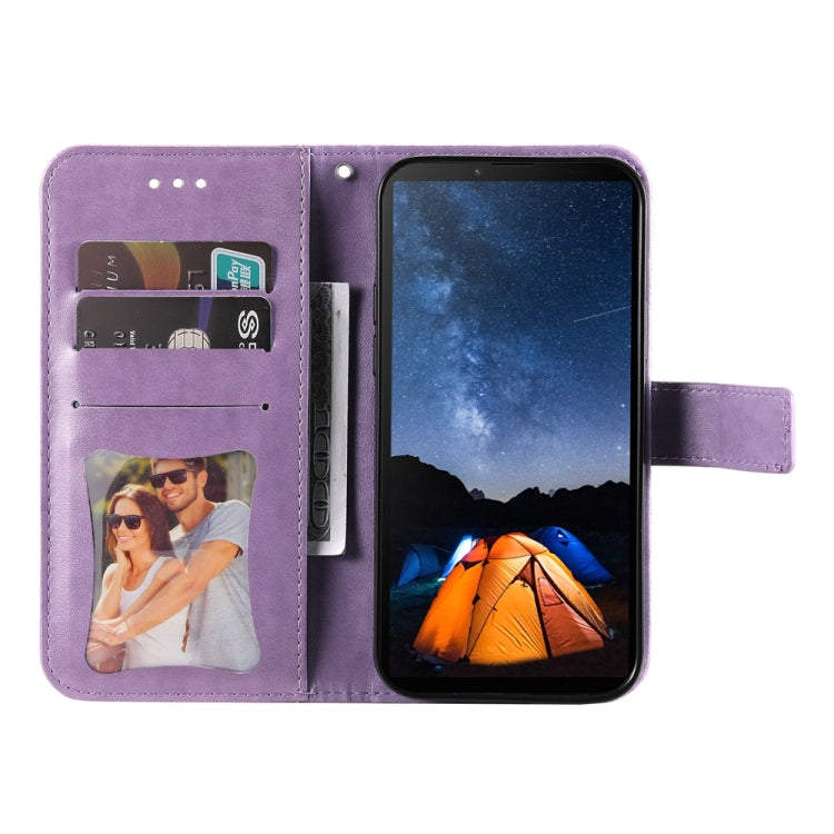 For Sony Xperia 10 V Seven-petal Flowers Embossing Leather Phone Case