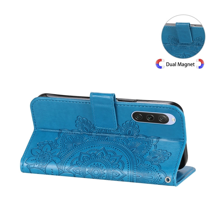 For Sony Xperia 10 V Seven-petal Flowers Embossing Leather Phone Case