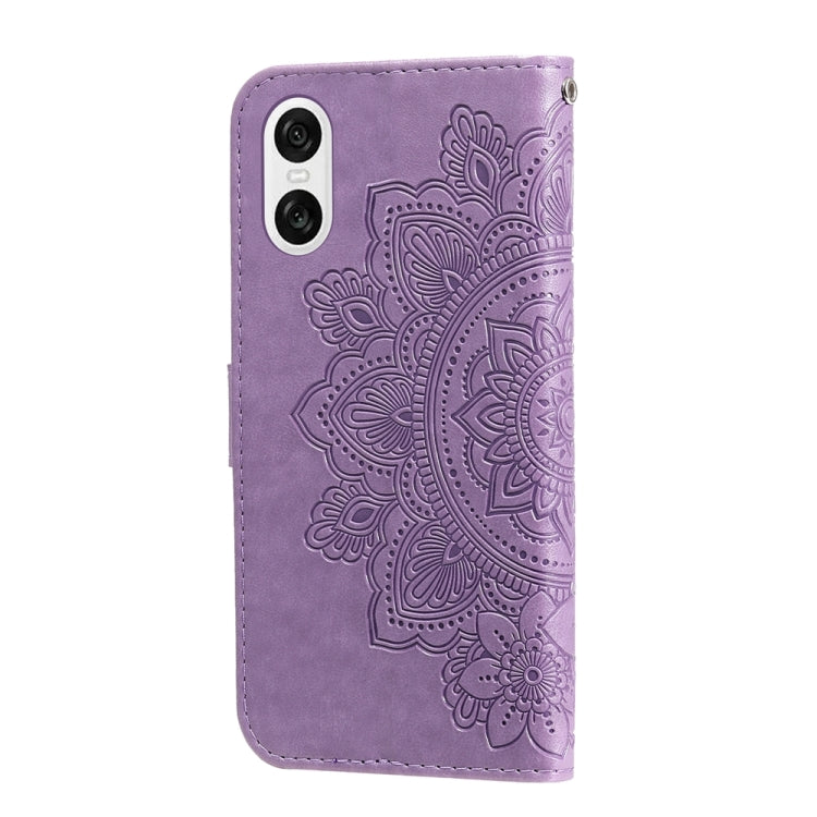 For Sony Xperia 10 VI Seven-petal Flowers Embossing Leather Phone Case
