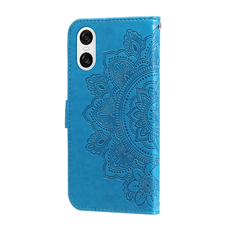 For Sony Xperia 10 VI Seven-petal Flowers Embossing Leather Phone Case