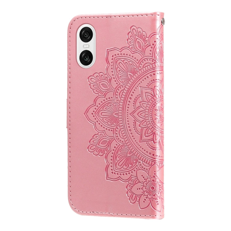 For Sony Xperia 10 VI Seven-petal Flowers Embossing Leather Phone Case