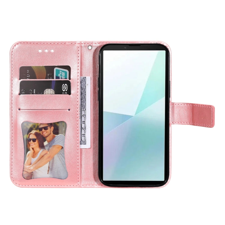 For Sony Xperia 10 VI Seven-petal Flowers Embossing Leather Phone Case