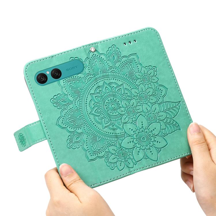 For Sony Xperia 10 VII Seven-petal Flowers Embossing Leather Phone Case