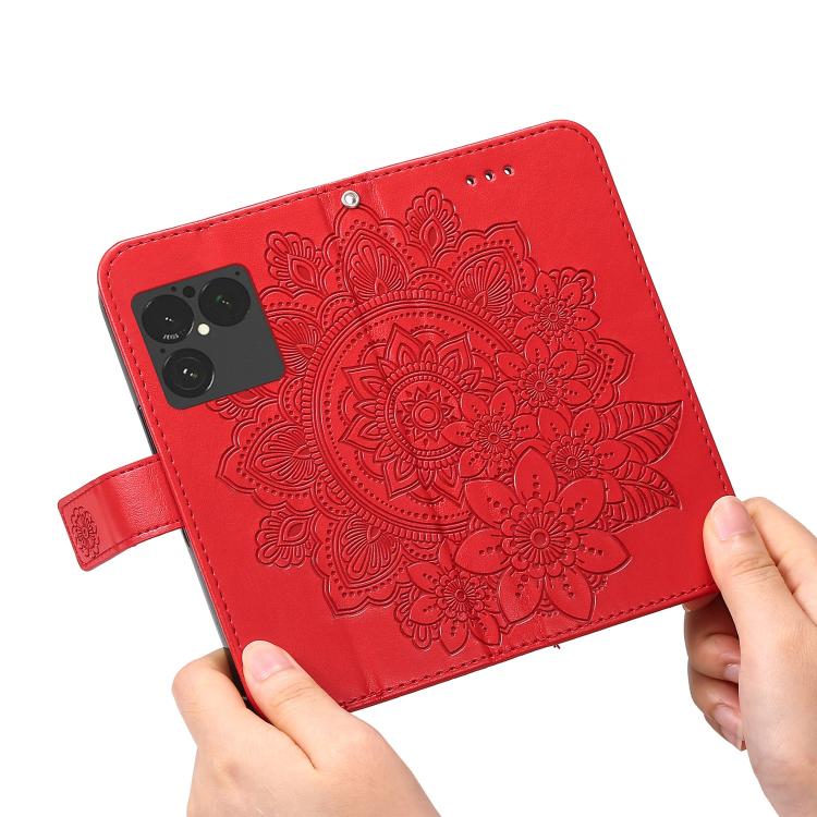 For Sony Xperia 1 VIII Seven-petal Flowers Embossing Leather Phone Case