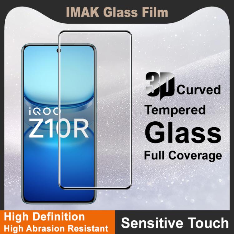 For vivo iQOO Z10R 5G Global imak 3D Curved Full Screen Tempered Glass Film