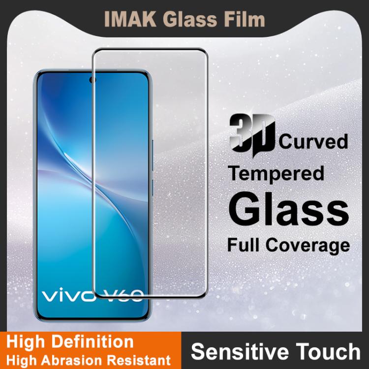 For vivo V60 5G Global imak 3D Curved Full Screen Tempered Glass Film