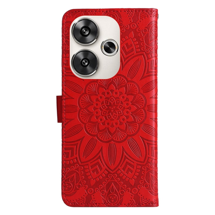 For Xiaomi Poco F6 Embossed Sunflower Leather Phone Case