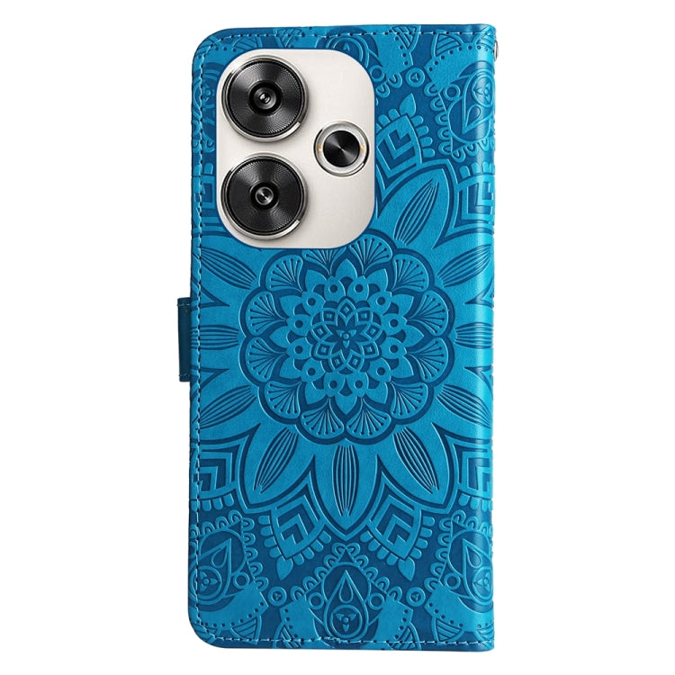 For Xiaomi Poco F6 Embossed Sunflower Leather Phone Case