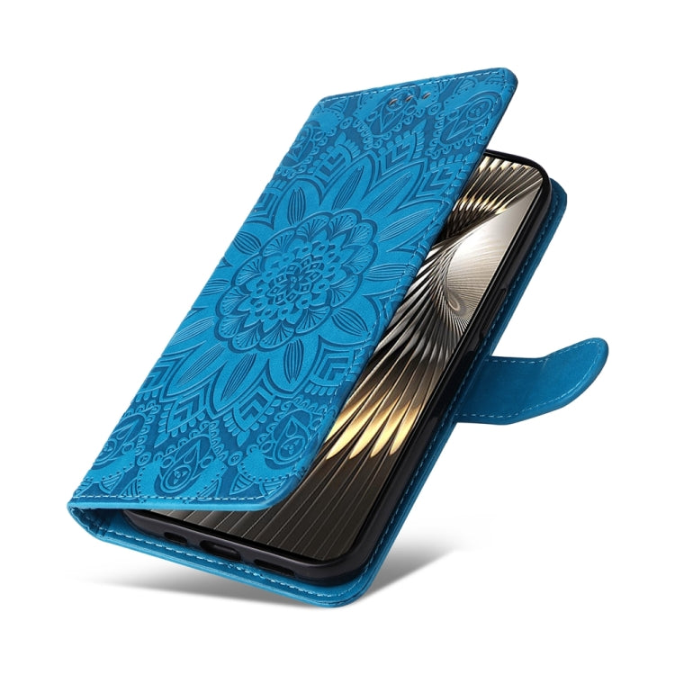 For Xiaomi Poco F6 Embossed Sunflower Leather Phone Case