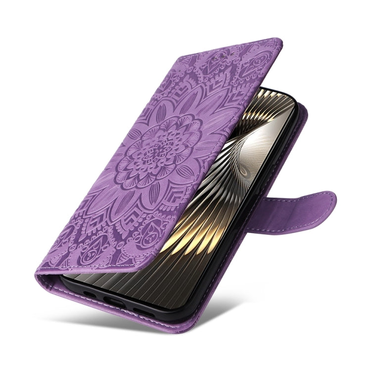 For Xiaomi Poco F6 Embossed Sunflower Leather Phone Case