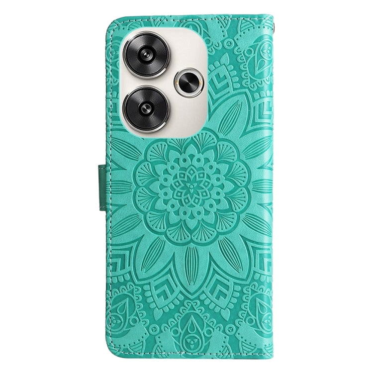 For Xiaomi Poco F6 Embossed Sunflower Leather Phone Case