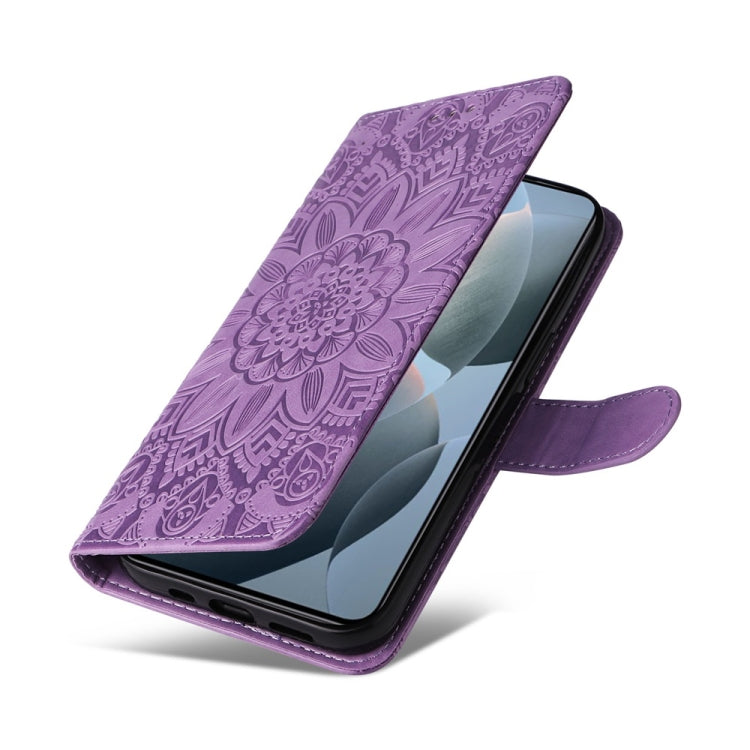 For Xiaomi 14T Embossed Sunflower Leather Phone Case