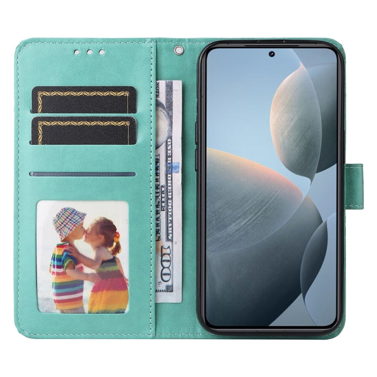 For Xiaomi 14T Embossed Sunflower Leather Phone Case