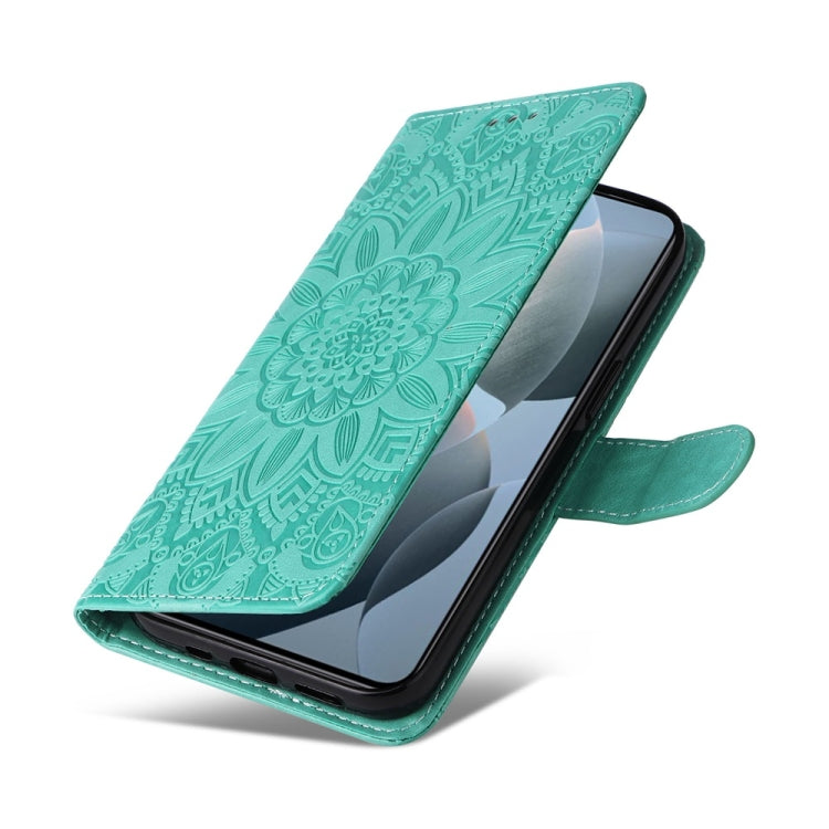 For Xiaomi 14T Embossed Sunflower Leather Phone Case