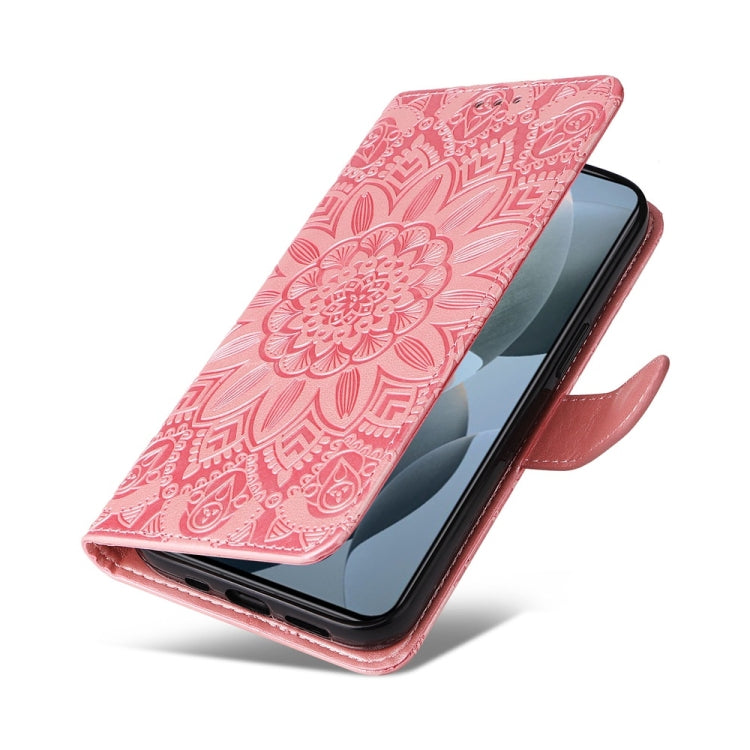For Xiaomi 14T Embossed Sunflower Leather Phone Case