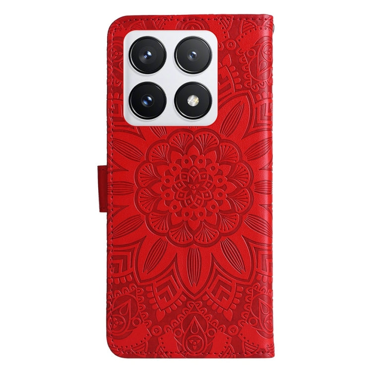 For Xiaomi 14T Pro Embossed Sunflower Leather Phone Case