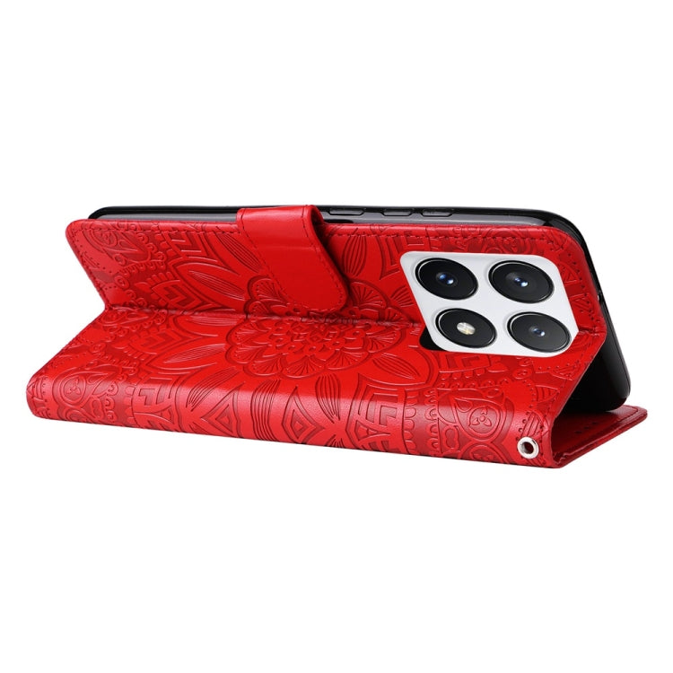 For Xiaomi 14T Pro Embossed Sunflower Leather Phone Case