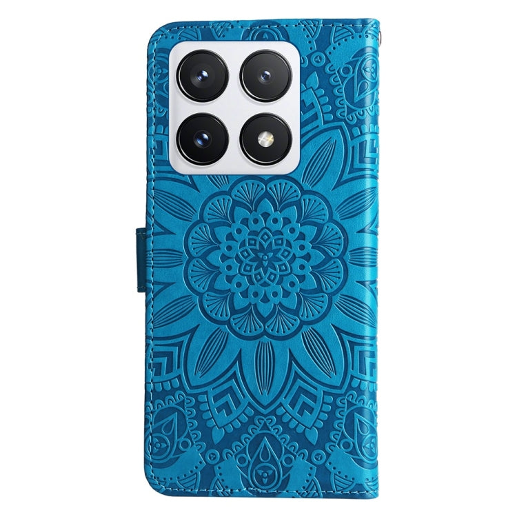 For Xiaomi 14T Pro Embossed Sunflower Leather Phone Case