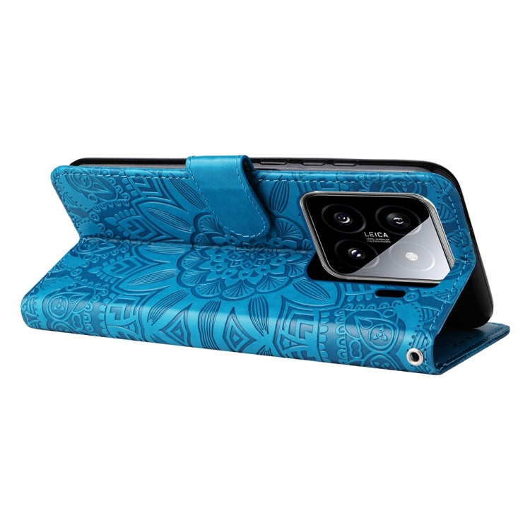 For Xiaomi 15 Embossed Sunflower Leather Phone Case